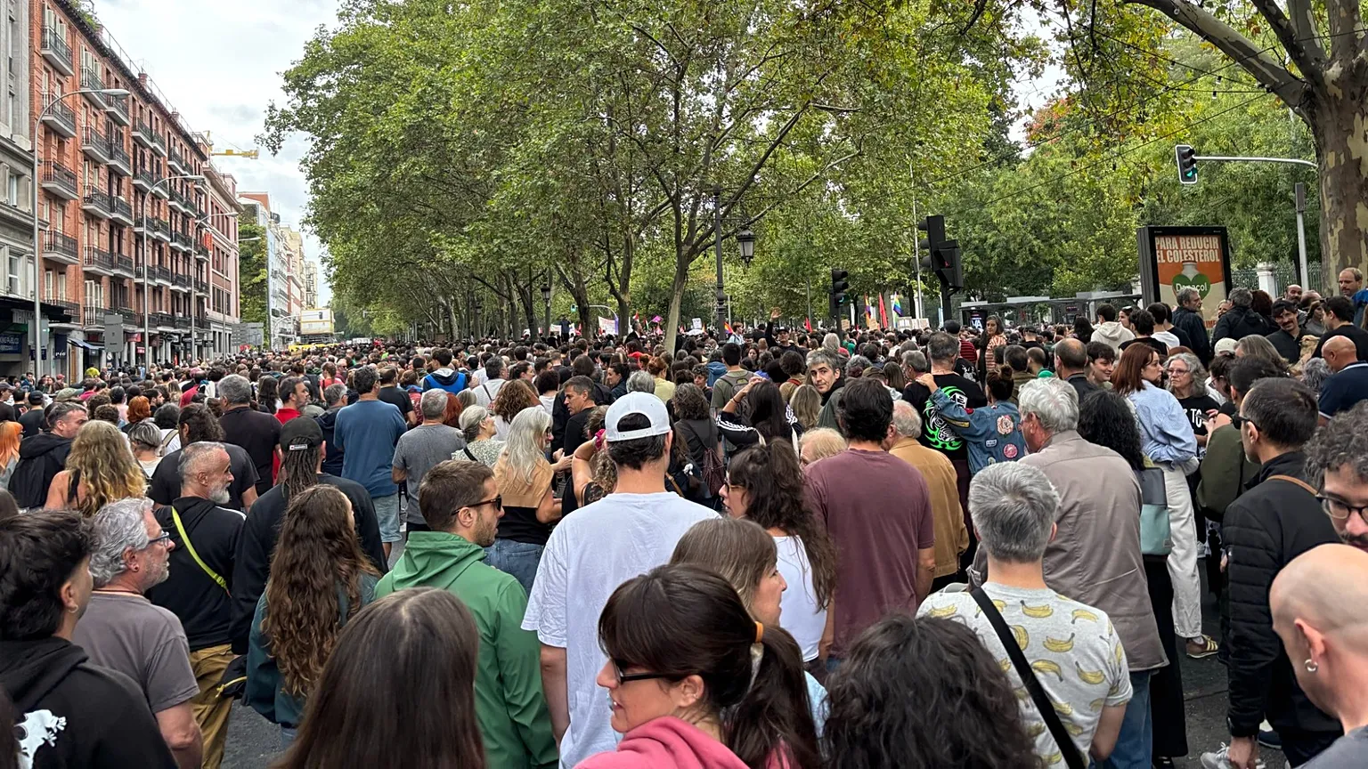 Manifestación por el acceso a la vivienda celebrada en una ciudad española.