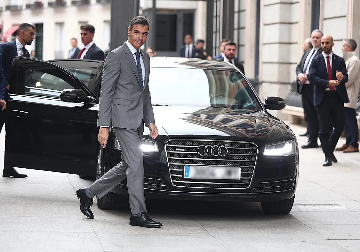 Pedro Sánchez durante una comparecencia institucional desde la Presidencia del Gobierno.